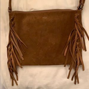 UGG SUEDE FRINGE CROSSBODY